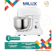 Milux High Speed Power Stand Mixer/Cake Mixer Attachments Included - 6.0 Litres MPM-1200/ Khind Powe