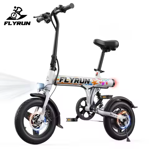 FLYRUN NV14-ST Adult Electric Bike, 500W Peak Power Electric Road Bike, 36V 7.8Ah Battery, 14 Inch T
