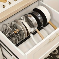 New Multifunctional kitchen storage rack, drain rack, retractable pot cover rack, pot rack, countert