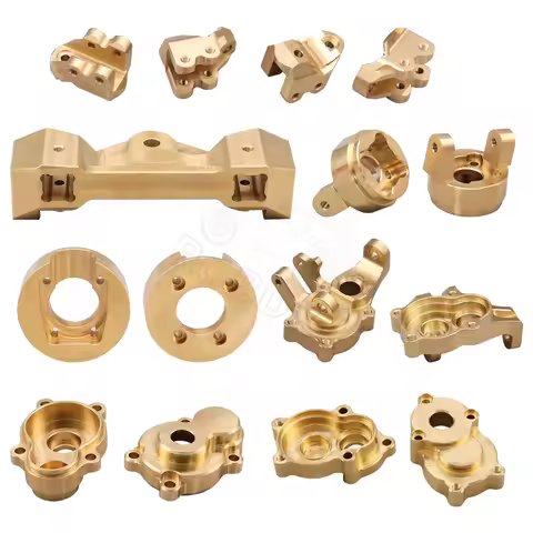 YiKong Metal Brass Front Steering Group Rear Axle Mount for 1/10 YK4102 YK4103 YK6101 1/8 YK4082 RC 