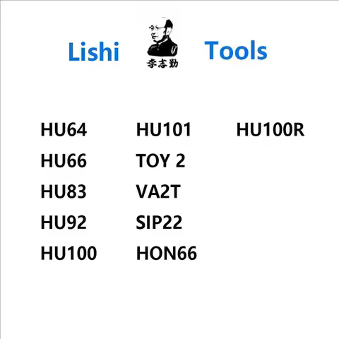 Lishi 2 in 1 Tool HU64 HU66 HU83 HU92 HU100 HU100R HU101 VA2T SIP22 HON66 ,TOY2 TRACK Locksmith Tool