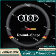 YY 【New】Audi Leather Steering Wheel Cover For Audi A1 A3 A4 A5 A6 A7 A8 Q2 Q3 Q5 Q7 2020 2021 2022 2