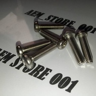 Baut JP M6 X 25 (25cm) stainless 304 pan screw