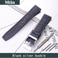 Rubber strap mens pin buckle watch accessories For Breitling watch strap outdoor sports wristband la