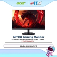 ACER NITRO KG251Q X0BMIIPX 24.5" FHD Gaming Monitor | VA | 200Hz | AMD FreeSync