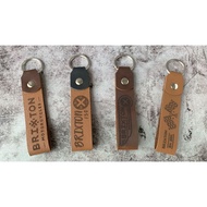[Brixton, GPX] Cowhide keychain engraved with Brixton logo, GPX