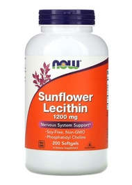 NOW Foods, Sunflower Lecithin, 1,200 mg, 200 Softgels