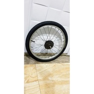 20th Pure 406th Wheelset A Pair Of 20x1.5 Following Sprockets Etc, Front And Rear Wheels (2nd)