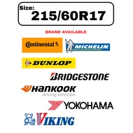 215/60R17 Continental Michelin Dunlop Bridgestone Hankook Yokohama Viking