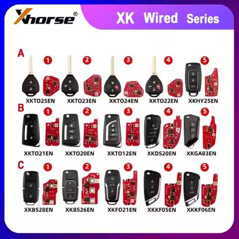 Xhorse 2nd Generation Key XKTO12EN XKTO20/1/2/3/4/5EN XKKF05/6EN XKHY25EN XKB520EN XKB526EN XKB528EN