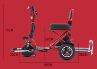 EZRide-X LTA Approved Personal Mobility Assistance PMA Folding Electric Tricycle Scooter 48V 10A 12A