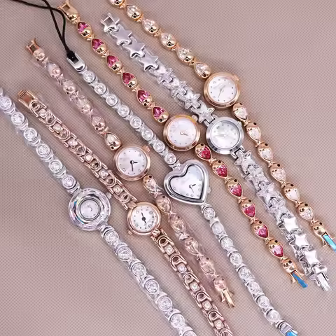 SALE!!! Discount Small Mini Davena Crystal Rhinestones Lady Women's Watch Japan Mov't Hours Metal Br