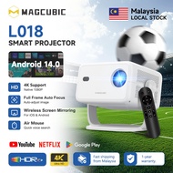 MAGCUBIC L018 Portable Projector 4K Full HD Auto Focus & Obstacle Avoidance Android 14 With Voice co