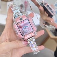 Laser Transparent Strap for Kids Smart Phone Watch Imoo Z1 Z2 Z3 Z5 Z6 Fashion Thin Waist Resin Watchband