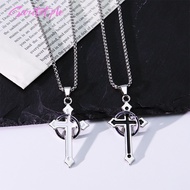 Dot Cross Pendant Men Hoodie Trendy Necklace Versatile ️ST