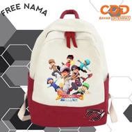 (FREE Name) BOBOIBOY GALAXY Kindergarten/SD BACKPAKCK Children's Backpack