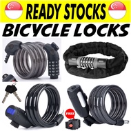 [SG] 1.5m 1.8m Super Long Thick Bicycle Lock Number Key Bike