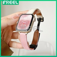 Leather Strap for Apple Watch ultra 1 2 49mm series 9 8 7 45mm 41mm Geniune Leather Band for iWatch 
