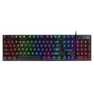 T Wolf T20 led game keyboard imitation mechanical keyboard with 7-color lights - Beautiful