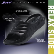 [Hot] BMAI Relax Slide Recovery Shoes for Post-Run Comfort | Anti-Slip Outsole | Colour of Black