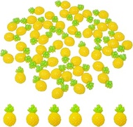 Honbay 50PCS Resin Flatback Cabochons Fruit Pineapple Yellow Slime Charms for Hair Ornament DIY Jewe