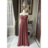 Long Evening Dress (Size XL) Brick Pink (AZAZIE)