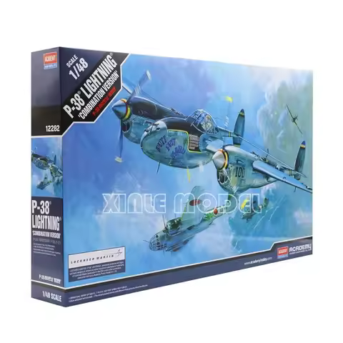 Academy Scale Model Kit 12282 US P-38 Lightning Fighter 1/48