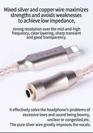 *New In Box*Kbear Lightning to 3.5mm Headphone Jack Adapter/KBEAR T1  Decoding Cable 3.5mm Lightning