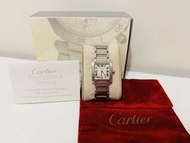 Cartier 18K gold &amp; steel tank Francaise MM size手錶