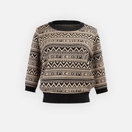 【MEDUSA】圖騰七分袖針織毛衣(F) | 女休閒上衣 女針織上衣