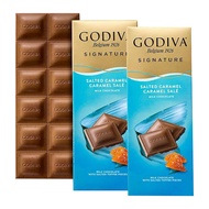 Godiva Signature Milk Chocolate Salted Caramel Bar 90G (BUNDLE OF 2)