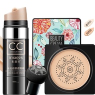 [Mushroom Air Cushion + CC Cream Stick] Images Mushroom-Shaped Haircut Air Cushion Floss Concealer C