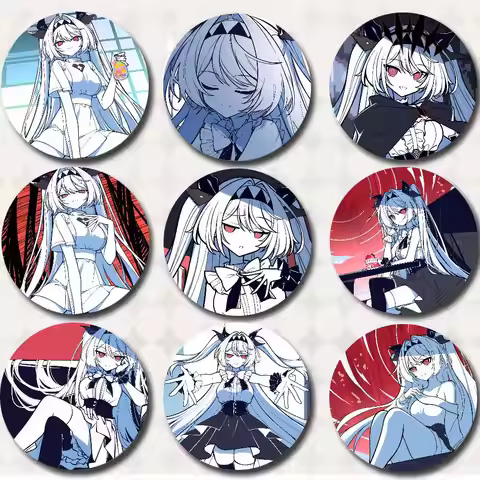 Kawaii Lilith Hot Game The Noexistencen of you and me Badge Metal Brooch for Bag Clothes Hat Decor C
