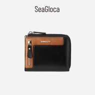 SeaGloca Men's New Stylish Leather PU Zipper Multifunction Multicard Bifold Wallet No.1377