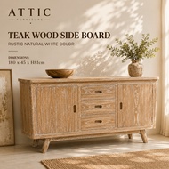 Am Teak Wood Side Board /Kayu Jati /ATTIC FURNITURE AM 180 SOLID TEAK WOOD SIDE BOARD