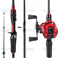 【COD】Set Joran Pancing Lengkap 1.8M/2.1M Batang BaitCasting Dan Reel Dengan Tali PE Dan Set Aksesori