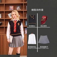 Harry Potter Gryffindor V-Neck Vest Sweater - Knitted Preppy School Uniform cosplay
