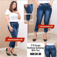 VANIA CARGO 7/9 - CARGO JEANS 7/9 Wanita - STRETCHY CARGO JEANS - CARGO 7/9 JEANS