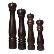 Wooden Pepper Mills/Salt Pepper Manual Grinder Black Pepper Lada Hitam Wood Grinder Adjustable Pengisar Lada Garam