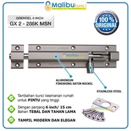 GX 2 286K 6" MSN -GRENDEL JENDELA PINTU, GRENDEL PINTU KAYU ALUMINIUM