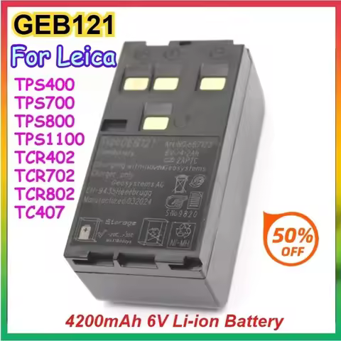 4200mAh GEB121 Li-ion Battery Total Station for Leica TPS400 TPS700 TPS800 TPS1100 TCR402 TCR702 TCR