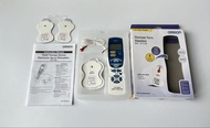 歐姆龍 (OMRON) 低週波治療器 HV-F128經皮神經電刺激 儀(TENS)  用於緩解肌肉痠痛舒緩神經痛或改善血液循環隨附一對全新和一對幾乎全新可重用耐用電極貼片