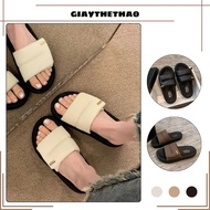 Women's Flat Strap Sandals with Min Letter Cushion, Women's Flat Strap Sandals with Min Letter Soft 