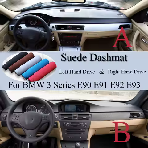 For BMW 3 Series E90 E91 E92 E93 316I 320I 328I Suede Dashmat Dash Mat Cover Dashboard Pad Sunshade 
