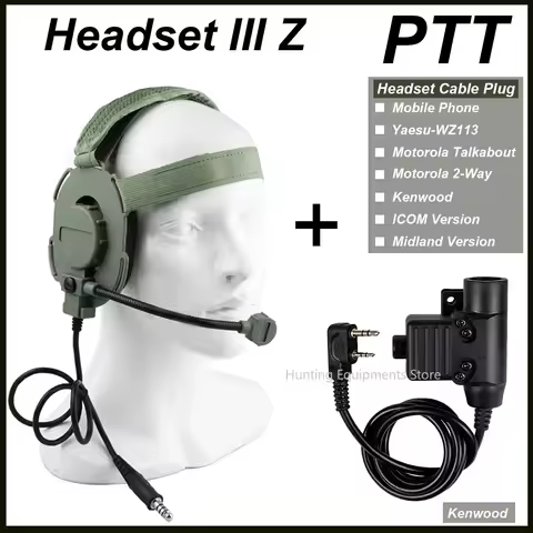 Baofeng PTT Bowman Headset III Z Bowman Elite II CS Headphone U94 PTT For MobilePhonePTT Kenwood Bao
