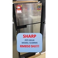Sharp Fridge Refrigerator / peti sejuk 2 pintu J-Tech Inventer (170 L) SJ189MS
