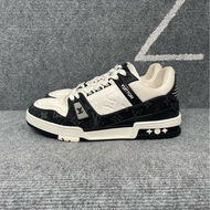97新 LV 黑白老花牛仔布trainer板鞋8碼=42碼