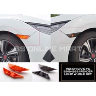 Honda Civic Fc 2016-2021 Bumper Lamp Cover fender lamp cover type r civic accessories