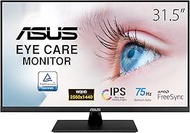 ASUS 31.5β 2K Monitor (VP32AQ) - WQHD (2560 x 1440), IPS, 100% sRGB, HDR10, 75Hz, Speakers, Adaptive