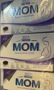 全新：可散買 3盒 雀巢 NESTLÉ MOM 綜合維他命 葉酸 鎖養膠囊 30粒 懷孕 懷孕中 哺乳期 女性 孕婦 營養補充品 醫療 醫療用品 正貨